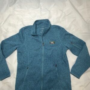 L.L. BEAN Women’s Sweater Fleece Full-Zip Jacket - Blue Heather - Size Medium